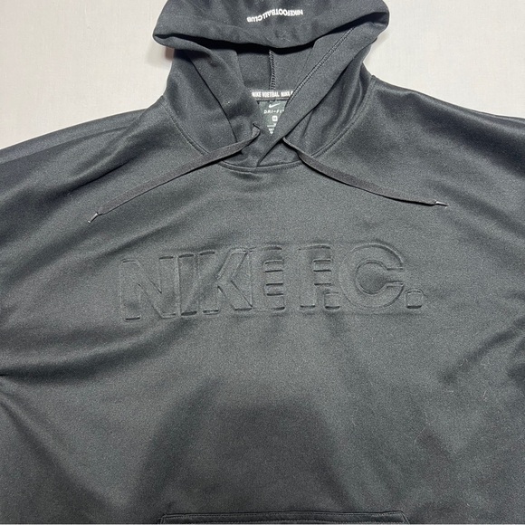 Nike F.C. Dri-Fit Men's Soccer Hoodie M Black Pullover Hooded Training Gym - Picture 4 of 14